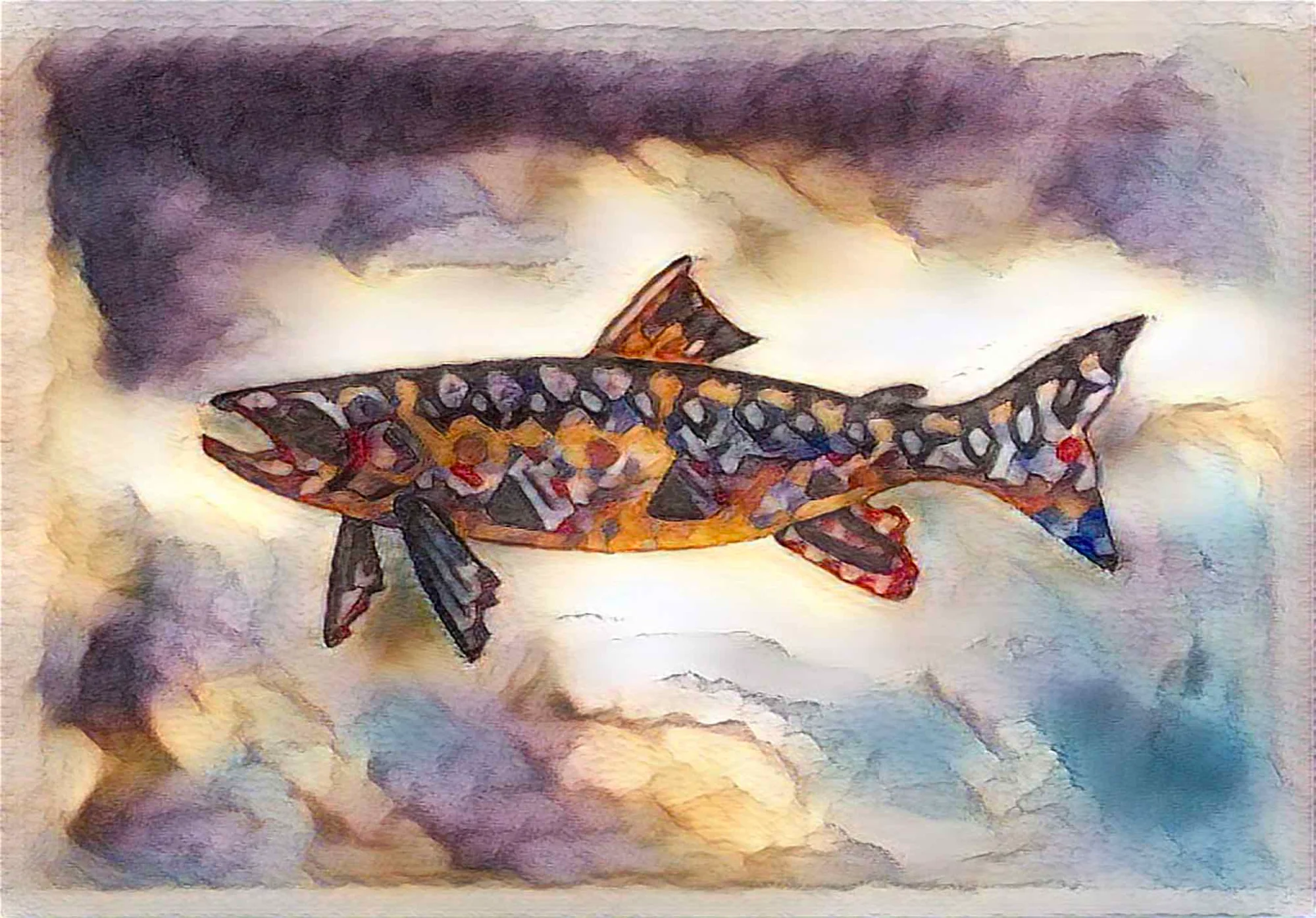 Salmotrutta Temporalis - Stampa su Tela - Stampa su tela OctoWonders