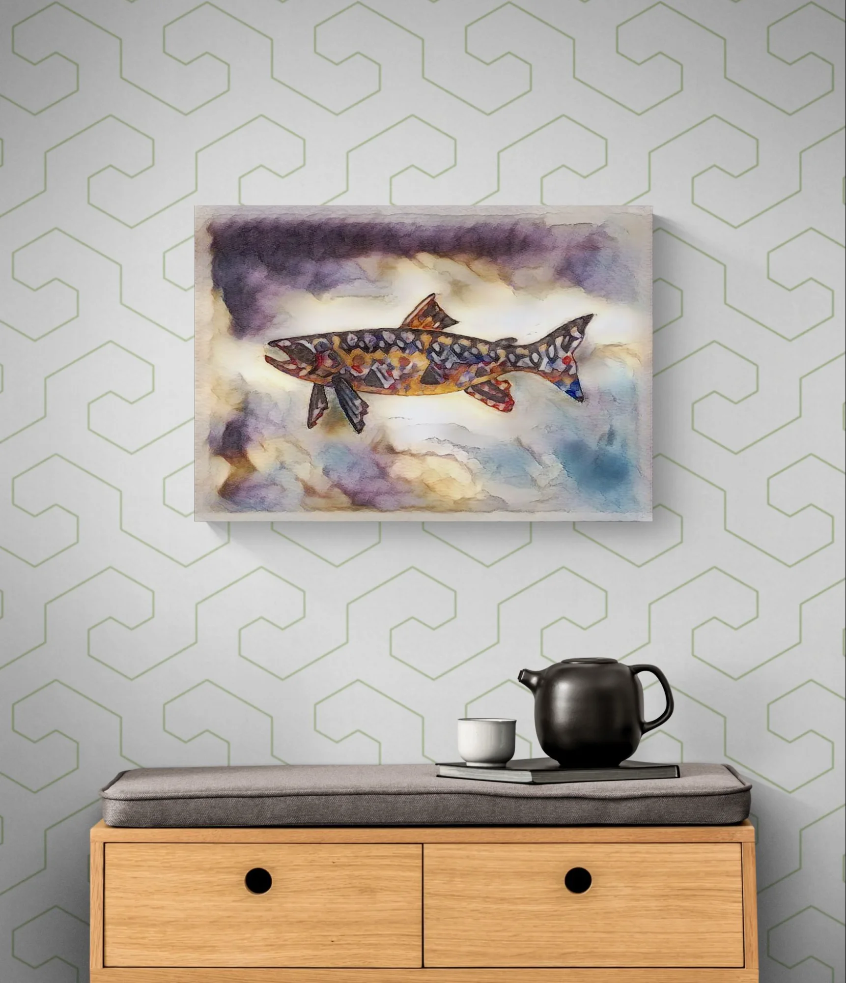 Anchoio Temporalis - 75x100 - Anteprima stampa in ambiente