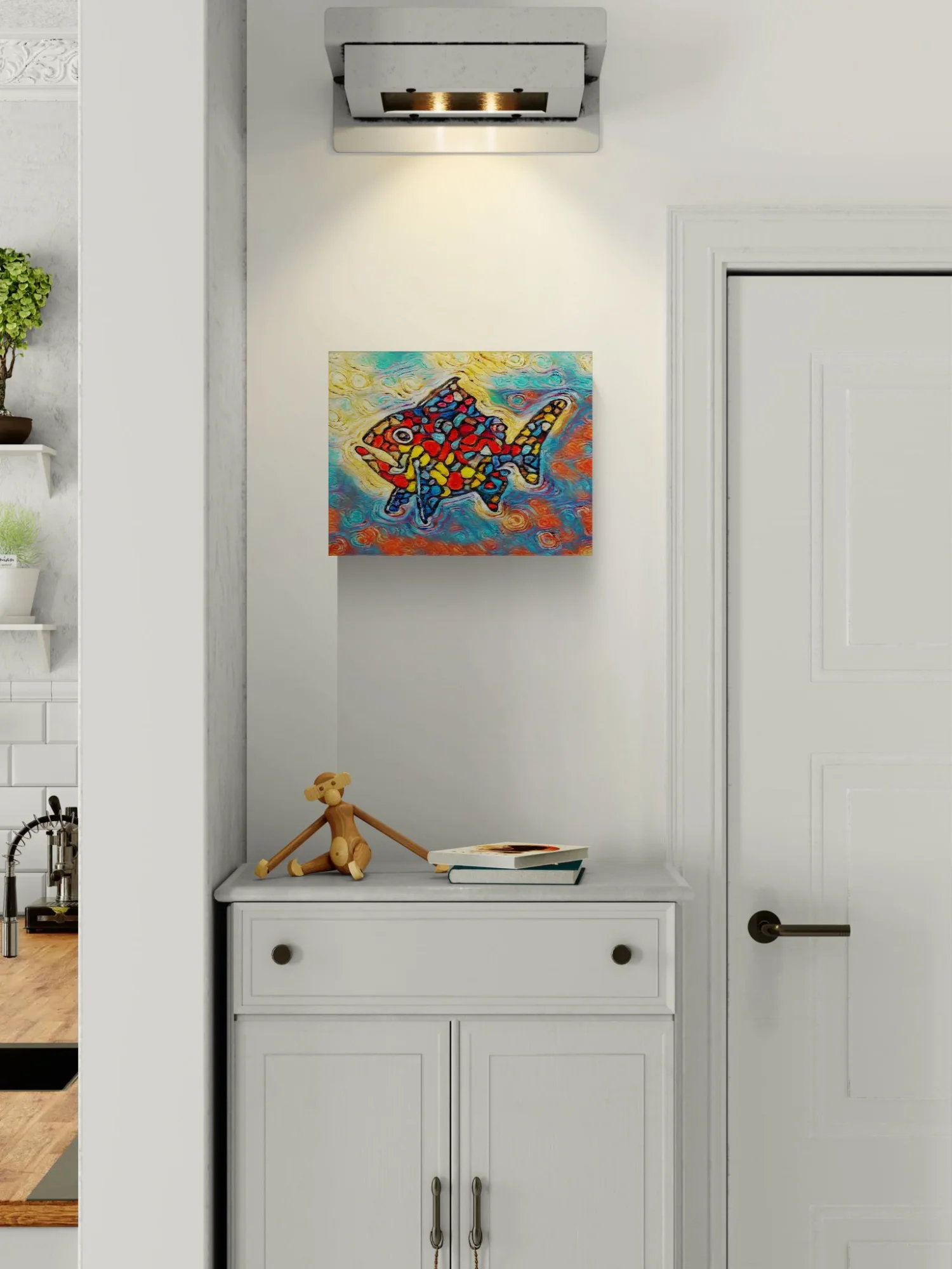 OLIM, QUIDAM PISCICULI ... - 60x40 - Anteprima stampa in ambiente