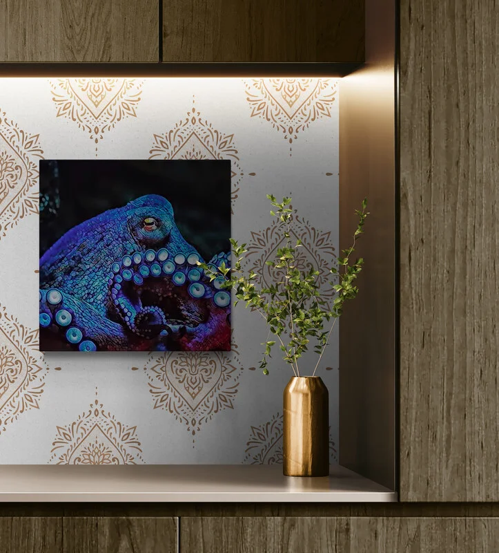 Octoblues - 40x40 - Anteprima stampa in ambiente