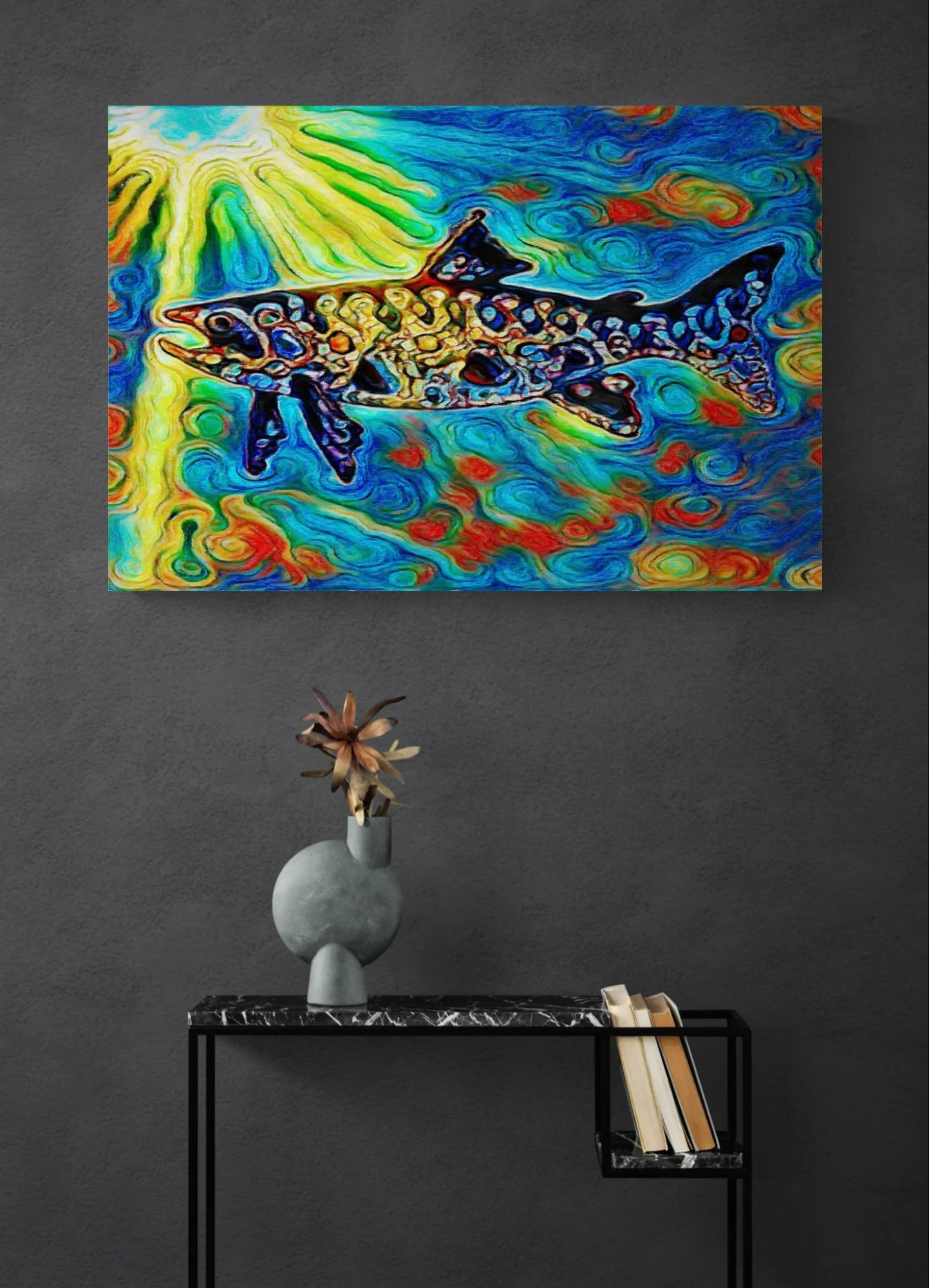 SALMOTRUTTA SOLARIS - 60x40 - Anteprima stampa in ambiente