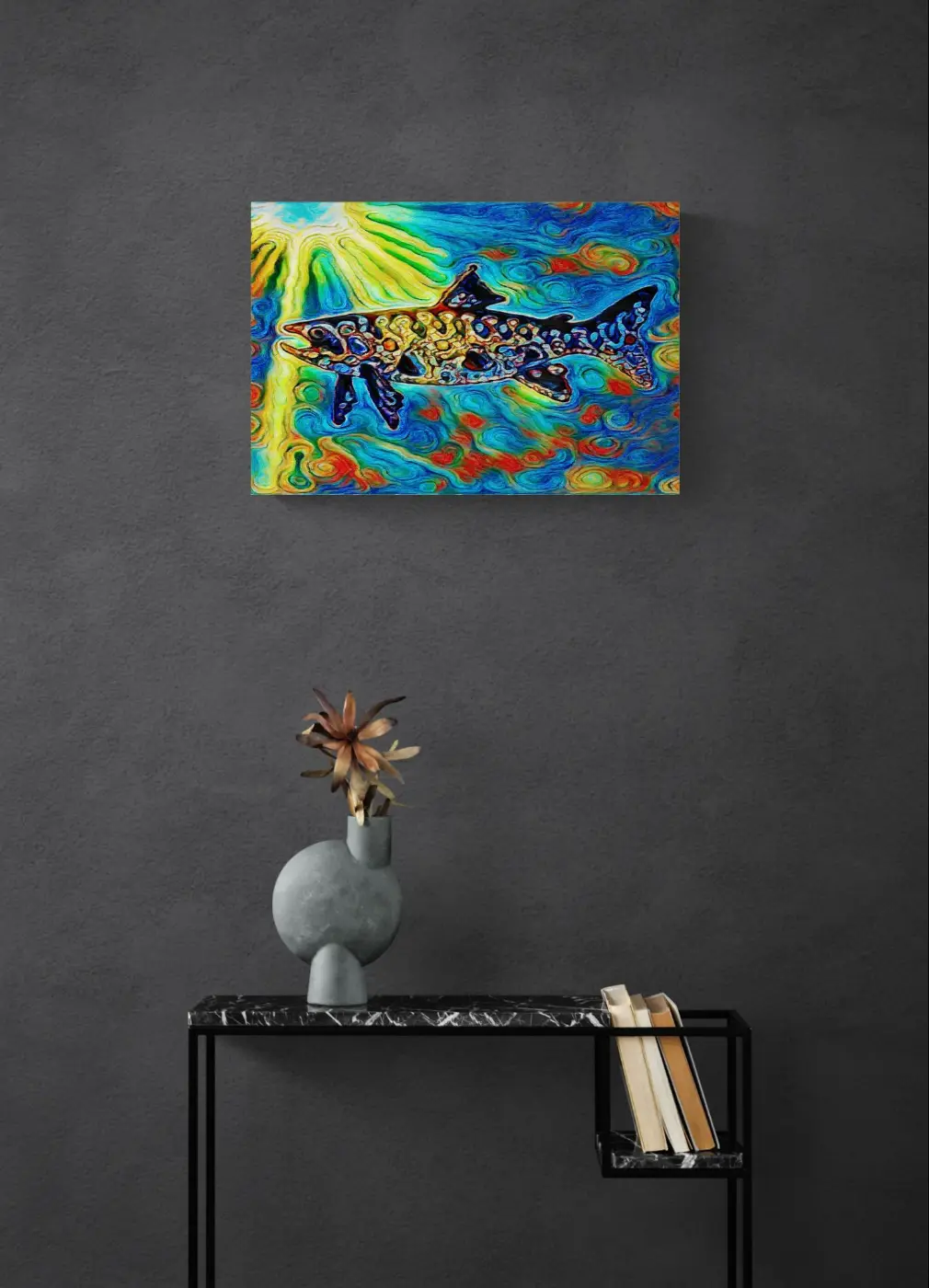 SALMOTRUTTA SOLARIS - 60x40 - Anteprima stampa in ambiente